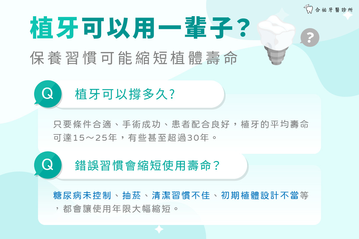 植牙可以撐多久